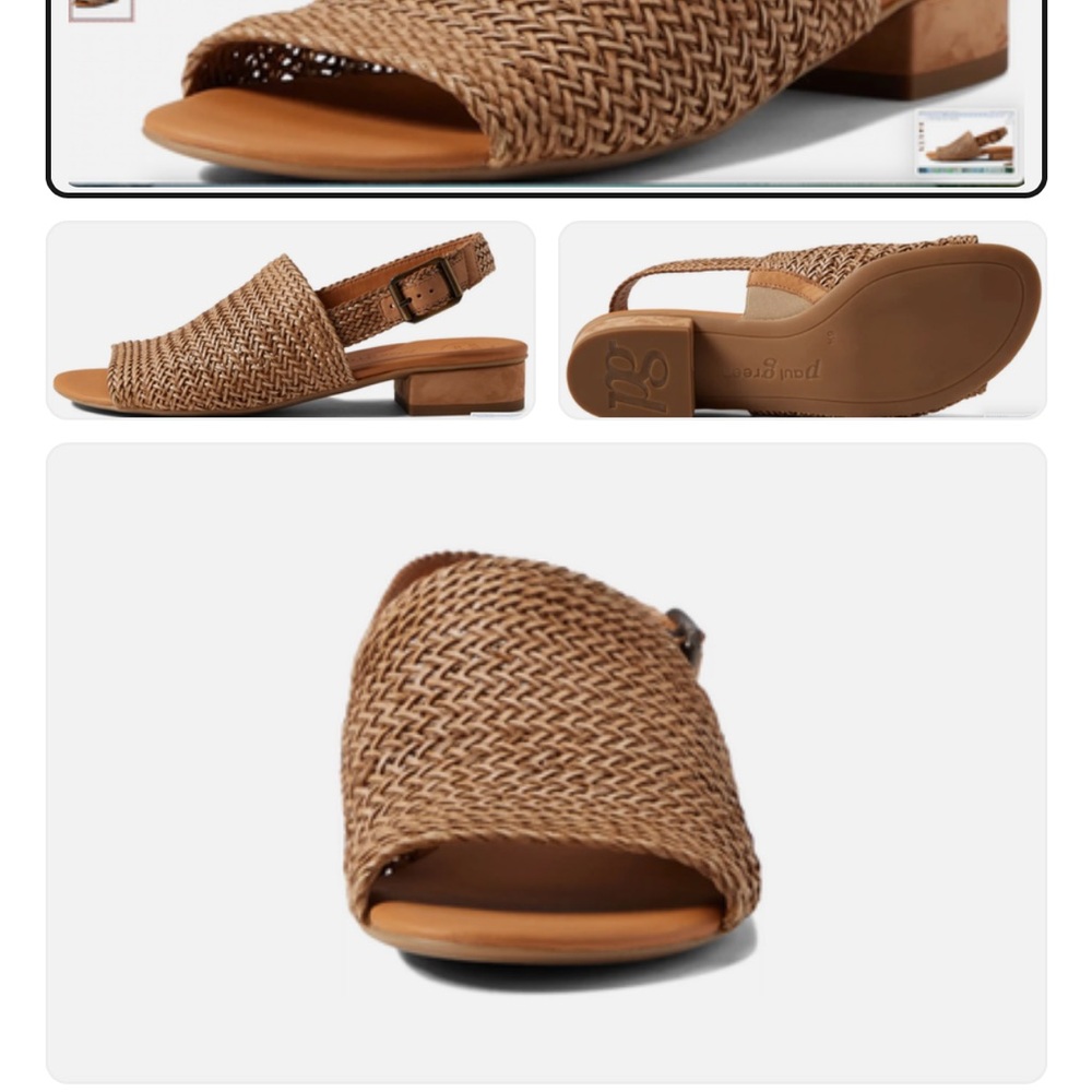 Paul Green Brown Woven Sandals